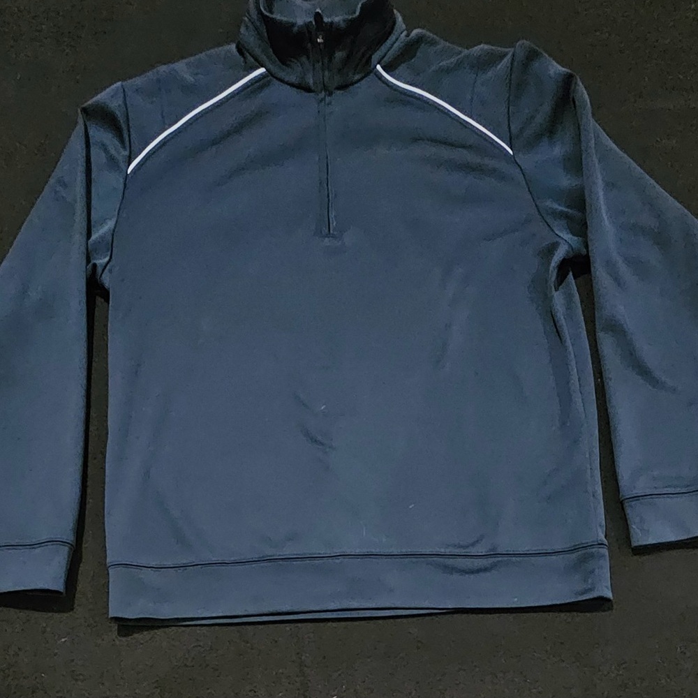 Cutter & Buck Mens Blue 1/4 Zip Pullover Golf Long Sleeve Sweater Mens Medium